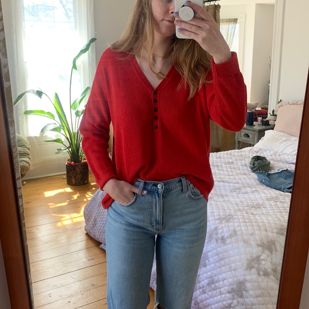 Madewell red sweater